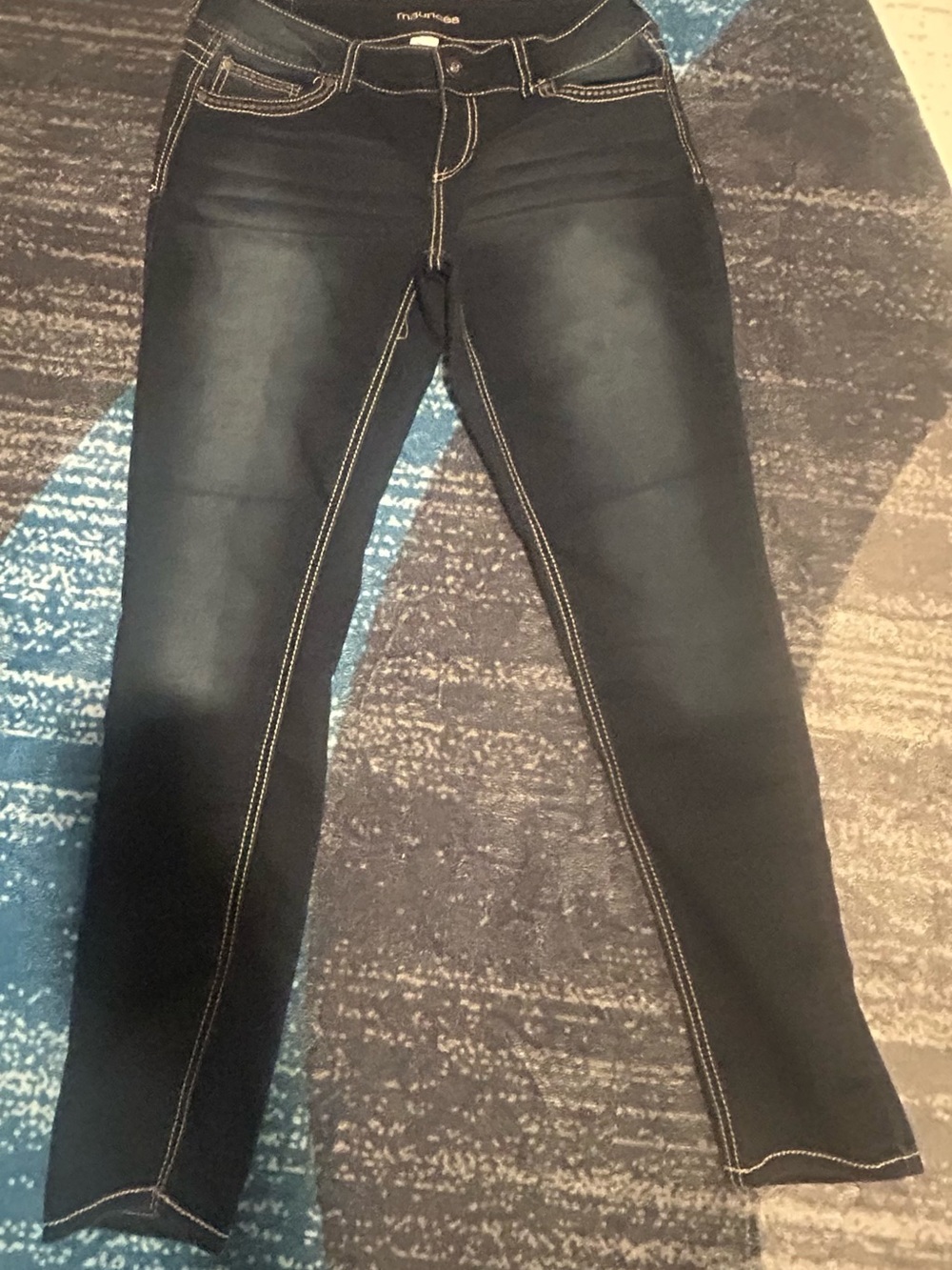 Maurices Black Skinny Jeans with Contrast Stitching